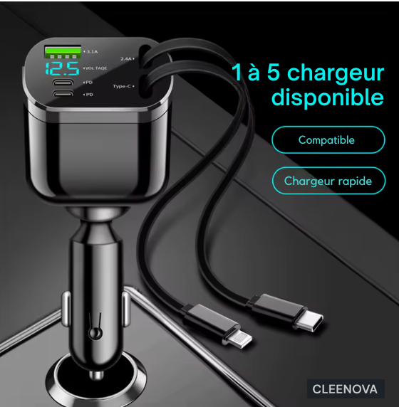 Chargeur de voiture tout-en-un