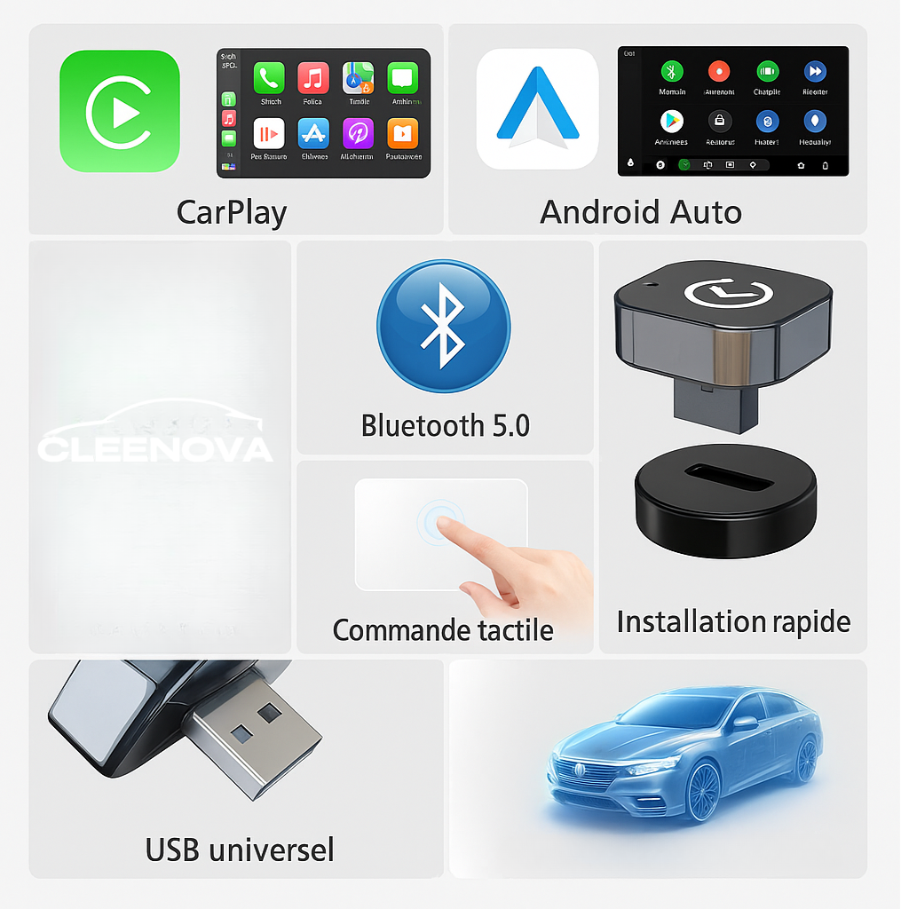 CarPlay et Android Auto Sans Fil